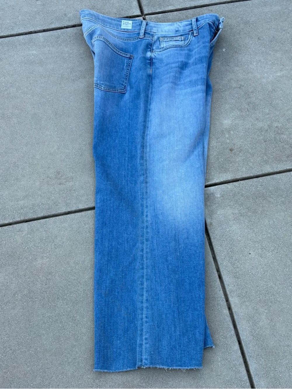 Frank & Eileen wide-leg "Galway" distressed jeans with raw hem - Size 31 - Picture 3 of 4